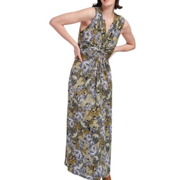 SMF Tropical Print Maxi Dress in Verde NWT Size Medium - Picture 2 of 6